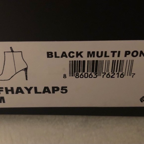 NINE WEST Womens Pointy Toe Ankle Boot Size 6 Animal Print Stiletto Heel New - Picture 6 of 6